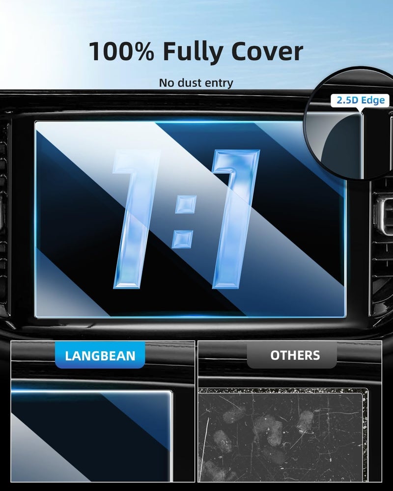 LANGBEAN 10.1-Inch Screen Protector for 2021-2025 Grand Cherokee L (Limited/Summit/Overland/Summit Reserve) Infotainment Touchscreen, 9H Tempered Glass Anti-Fingerprint 2025 Grand Cherokee Accessories(HD) - Image 2